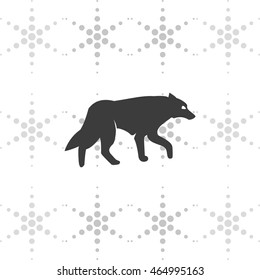 Wolf silhouette. Flat illustration.