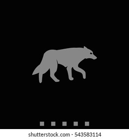 Wolf silhouette. Flat illustration.