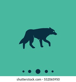 Wolf silhouette. Flat illustration.