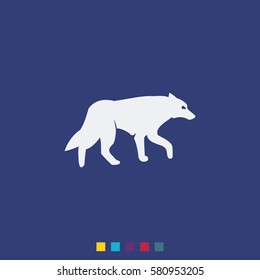 Wolf silhouette. Flat illustration.