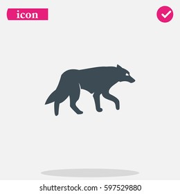 Wolf silhouette. Flat illustration.
