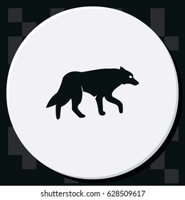 Wolf silhouette. Flat illustration.
