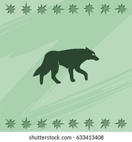 Wolf silhouette. Flat illustration.