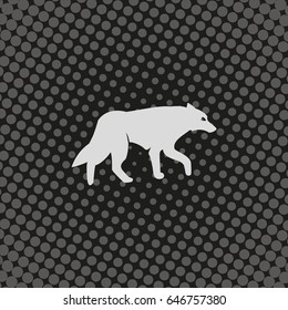 Wolf silhouette. Flat illustration.