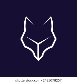 Wolf Silhouette Head Logo Design