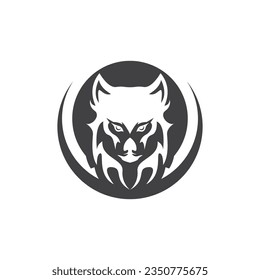 Wolf Silhouette Icon And Symbol Vector Template Illustration
