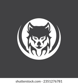 Wolf Silhouette Icon And Symbol Vector Template Illustration