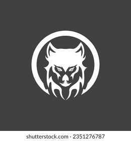 Wolf Silhouette Icon And Symbol Vector Template Illustration