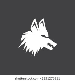 Wolf Silhouette Icon And Symbol Vector Template Illustration