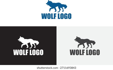 Wolf Silhouette Variantes de diseño de logotipo.