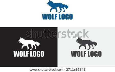 Wolf Silhouette Logo Design Variations.