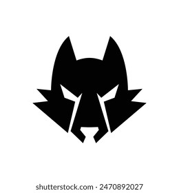 Wolf Silhouette Logo-Symbol. Heulendes Raubtier-Zeichen. Wilde Hunde-Tier-Symbol-Design-Illustration