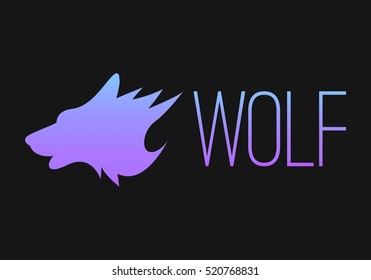 Wolf Silhouette Logo Template