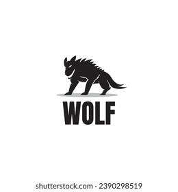 wolf silhouette logo vector design