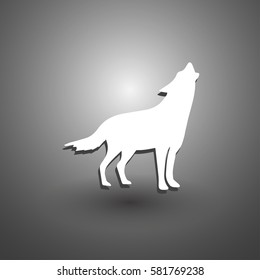 Wolf Silhouette. Vector Illustration. Great for Logo