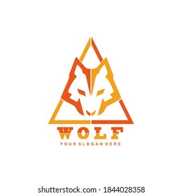 Wolf silhouette vector for logo, mascot, t shirt design isolated on white background