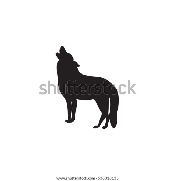 Wolf Sketch Isolated On White Background Stock Vector (Royalty Free ...