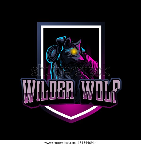 Vector De Stock Libre De Regalias Sobre Wolf Soldier Esport Logo