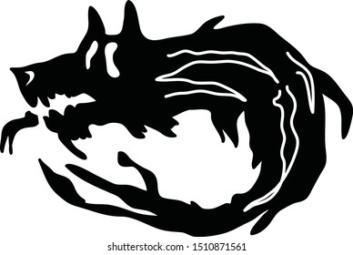 Wolf spectre made out of black smoke