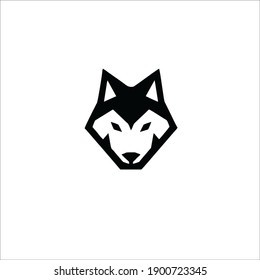 Wolf Symbol Logo. Tattoo Design. Vector Illustration.