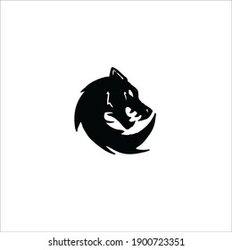 Wolf Symbol Logo. Tattoo Design. Vector Illustration.