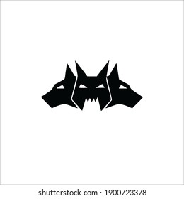 Wolf Symbol Logo. Tattoo Design. Vector Illustration.