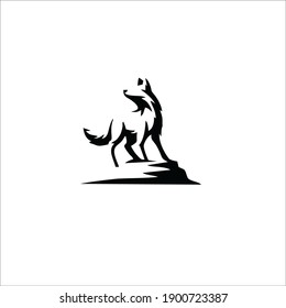 Wolf Symbol Logo. Tattoo Design. Vector Illustration.