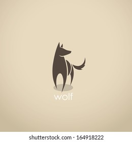 Wolf symbol - vector illustration