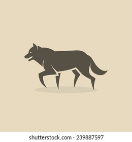 Wolf symbol - vector illustration