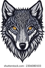 A wolf tattoo design, colorful, photo realistic, clean line art , mandala, high detailed, no background, mandala, white, black, coloring book, sketchbook, realistic sketch, free lines. svg