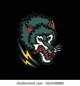 wolf tattoo illustration tattoo vector design