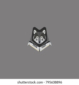 Wolf  team sport logo  