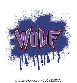 Wolf text graffiti street art