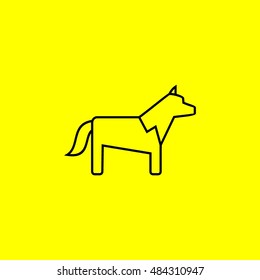  wolf thin line icon design. zoo animal vector illustration