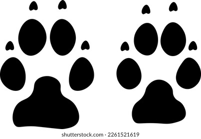 Wolf track paw print Vector wild animal wolf