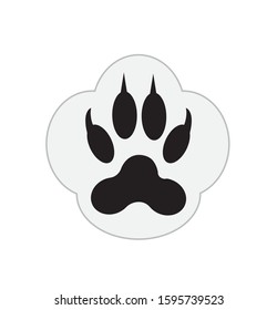 wolf tread animal tiger. stray cat claws. Icons and symbols