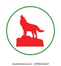 Wolf trendy icon skillful abstract vector illustration colorful artwork design