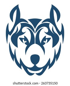 WOLF TRIBAL BLUE