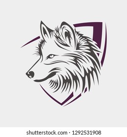 Wolf Tribal Logo Tamplate vector