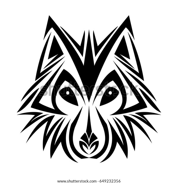 Wolf Tribal Tatto Animal Creativity Design Stock Vector (Royalty Free ...