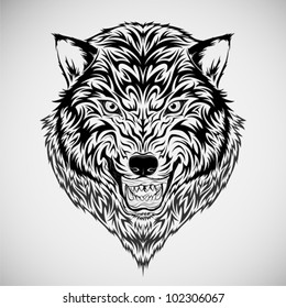 Wolf Tribal Tattoo