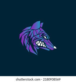 wolf tribal tattoo vector. wolf technology logo vector. wolf tribal eps. wolf e-sport logo