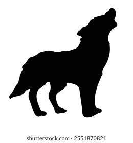 Wolf Vector, animal, black, wildlife, symbol, icon, clipart