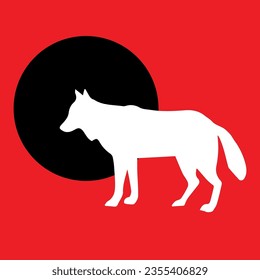 Wolf vector Animal logo silhouette 