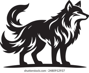 A Wolf vector art illustration