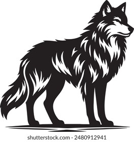 A Wolf vector art illustration