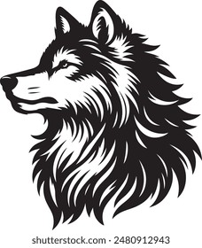 A Wolf vector art illustration