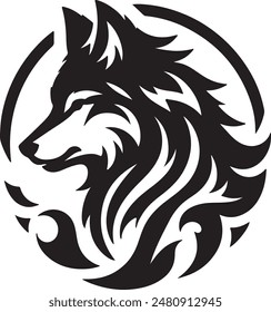 A Wolf vector art illustration