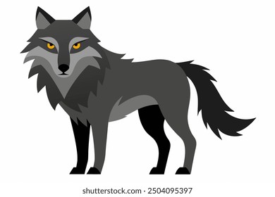 A Wolf vector art illustration