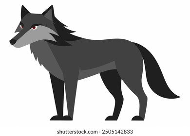 A Wolf vector art illustration